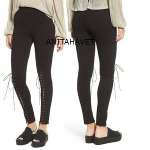 ASI3NNA Lace Up Pants Black Style BMS241 Size XS